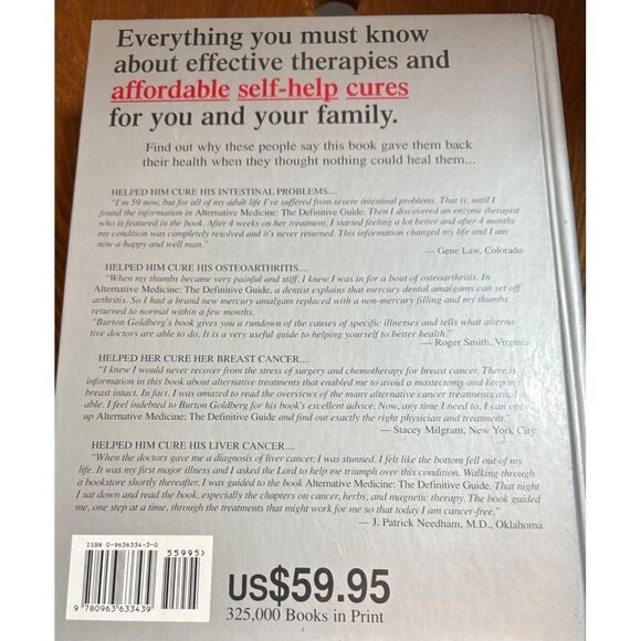 Alternative Medicine A Definitive Guide by Deepak Chopra MD Sku 0180 - Picture 3 of 4